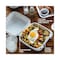 Pactiv Evergreen EarthChoice SmartLock Microwavable Hinged Lid Containers, 8.31 x 8.35 x 3.1, White, PK200 YCN808010000 - alternate 8